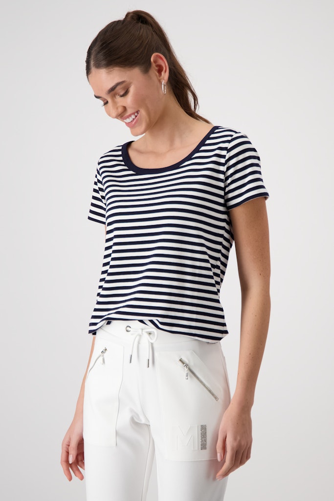 Monari Damen T-Shirts Deep Ocean Ring