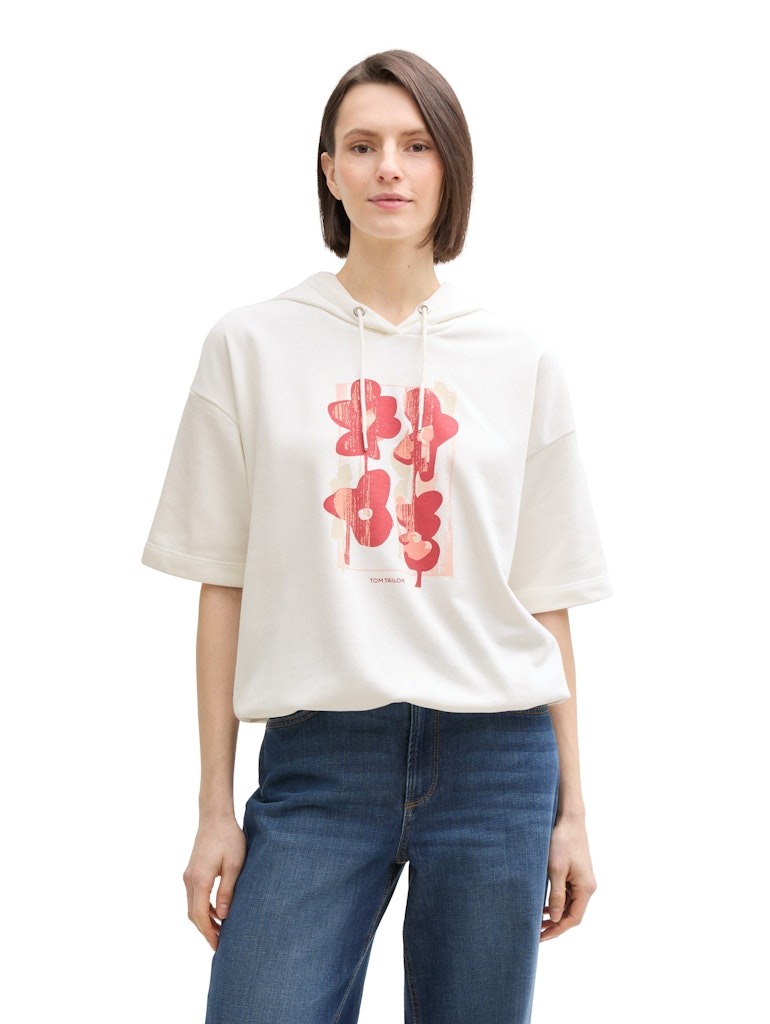 Tom Tailor Damen Sweatshirts Whisper White