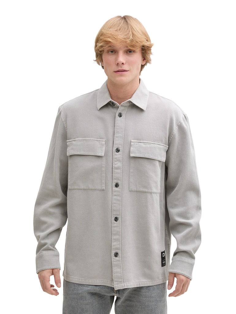 Tom Tailor denim Herren Hemden lang Chalk Grey
