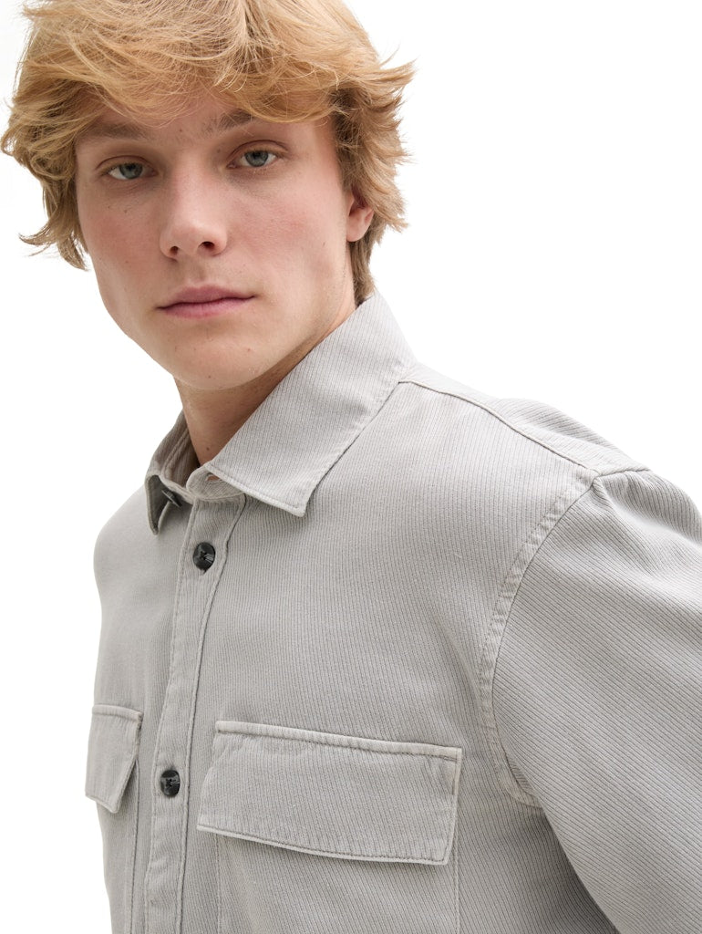 Tom Tailor denim Herren Hemden lang Chalk Grey