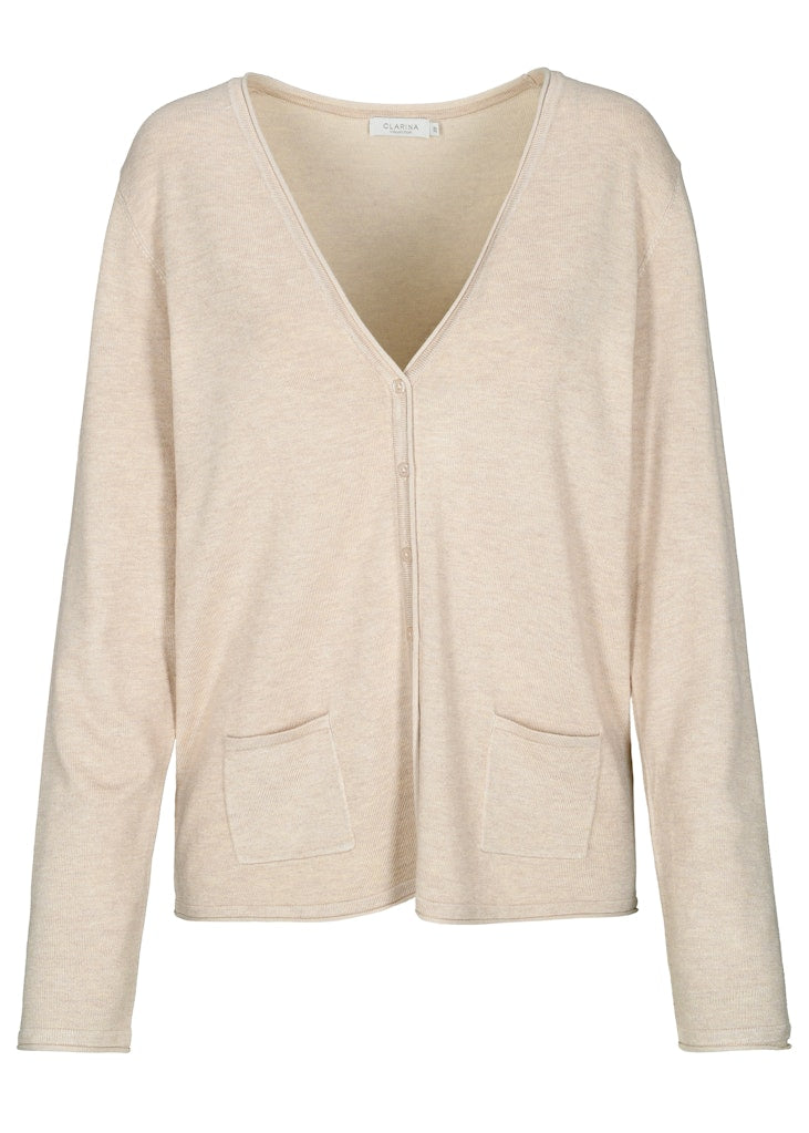 Clarina Damen Strickjacken  Sand Mel.