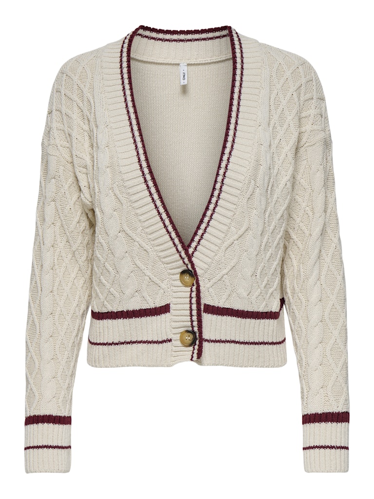 Only Damen Strickjacken Birch/Cabernet