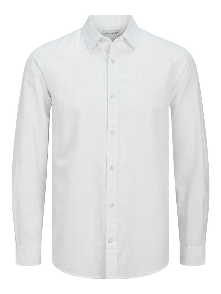 Jack & Jones Herren Hemden lang White