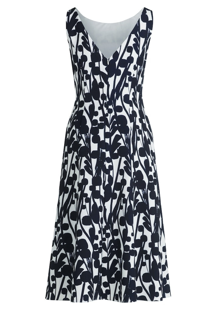 Vera Mont Damen Kleider Cream/Dark Blue