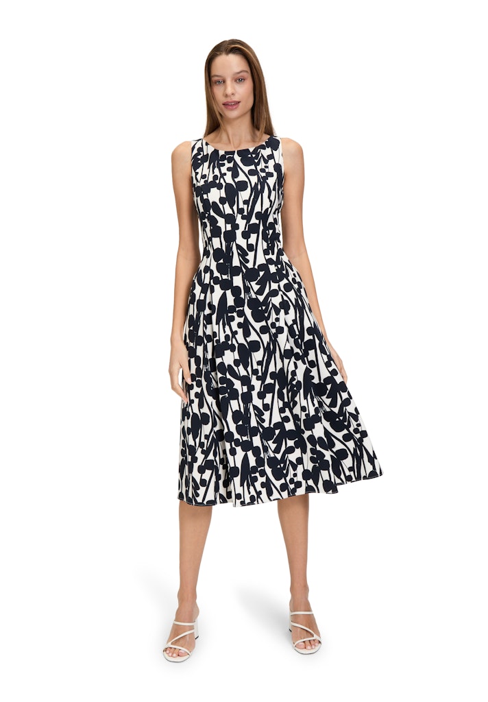 Vera Mont Damen Kleider Cream/Dark Blue