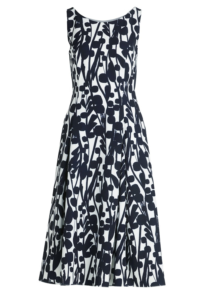Vera Mont Damen Kleider Cream/Dark Blue