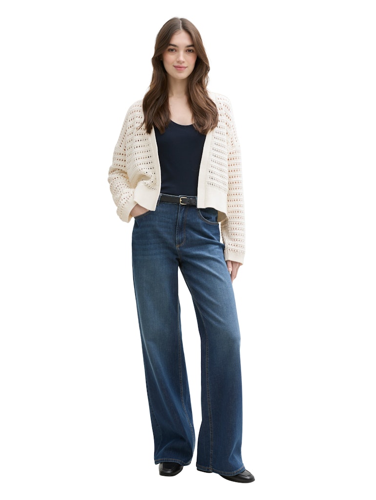 Tom Tailor denim Damen Strickjacken Off White