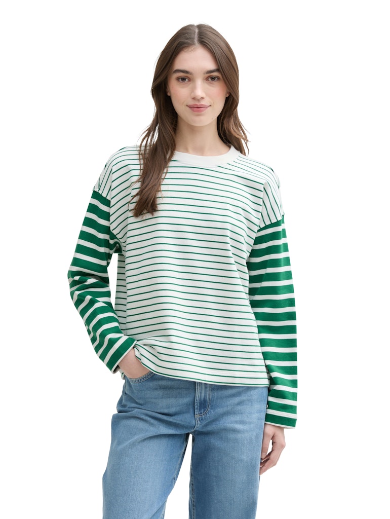 Tom Tailor denim Damen Sweatshirts Small White Gre