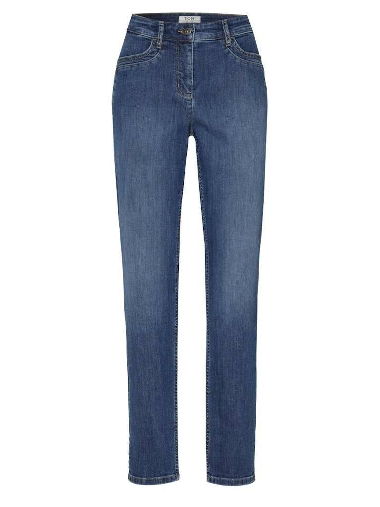 Toni Dress Damen Jeans Mid Blue Used