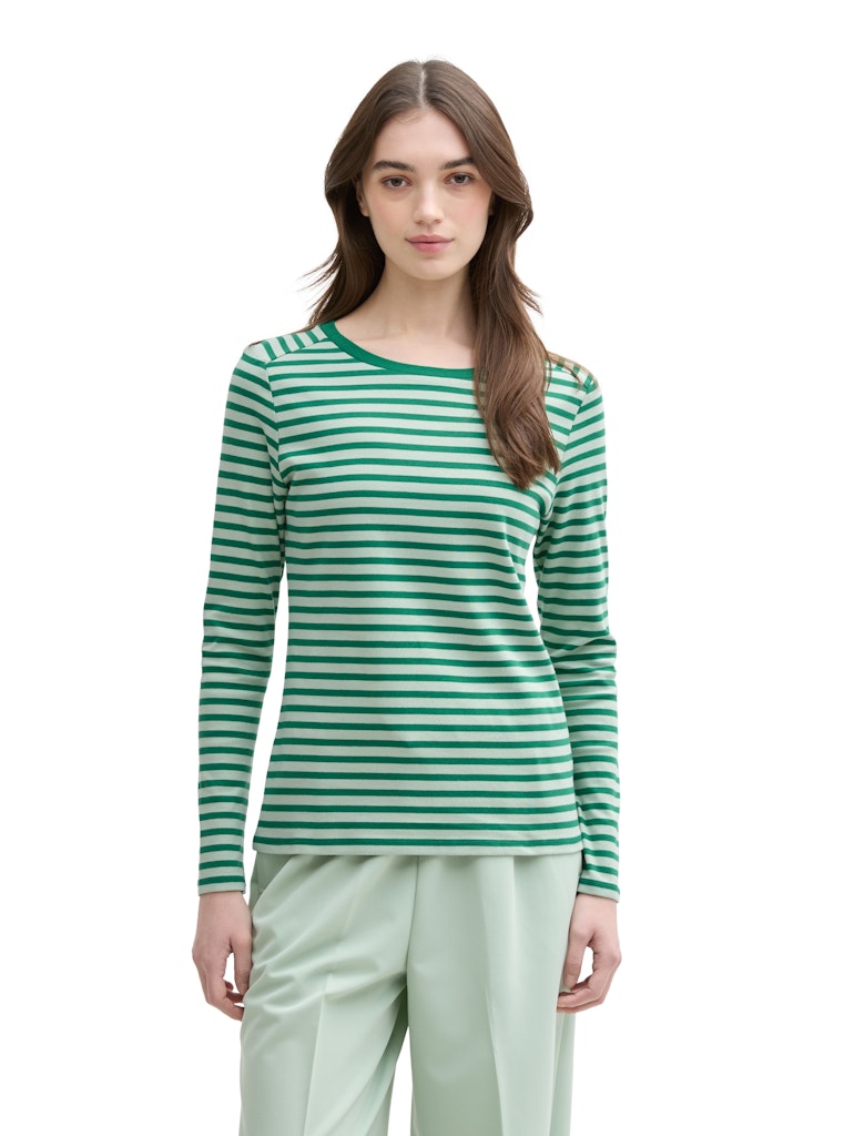 Tom Tailor denim Damen T-Shirts Tonal Green Str