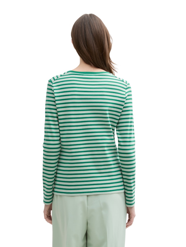 Tom Tailor denim Damen T-Shirts Tonal Green Str