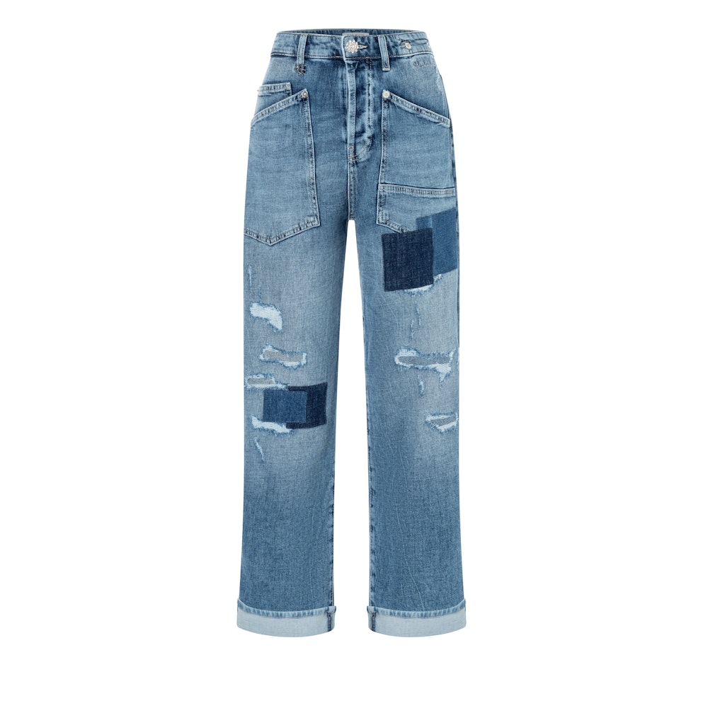 Mac Damen Jeans Patched Destroy