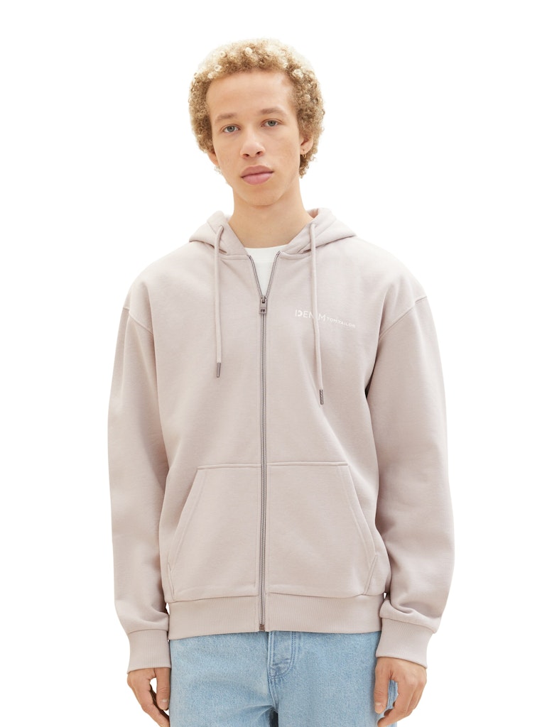 Tom Tailor denim Herren Sweatjacken Light Dove Grey
