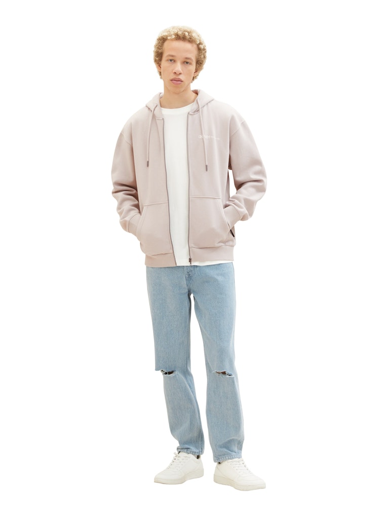 Tom Tailor denim Herren Sweatjacken Light Dove Grey