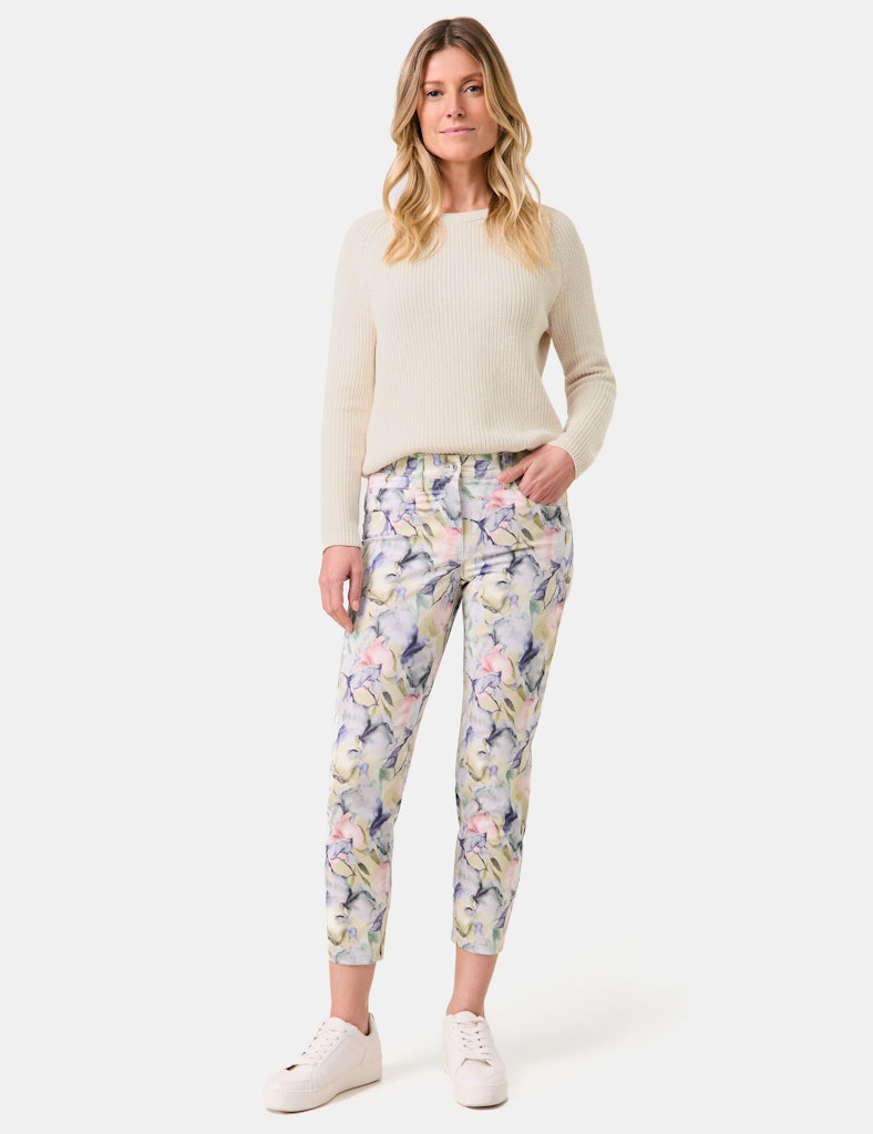 Gerry Weber Damen Jeans Blue/Green/Natu