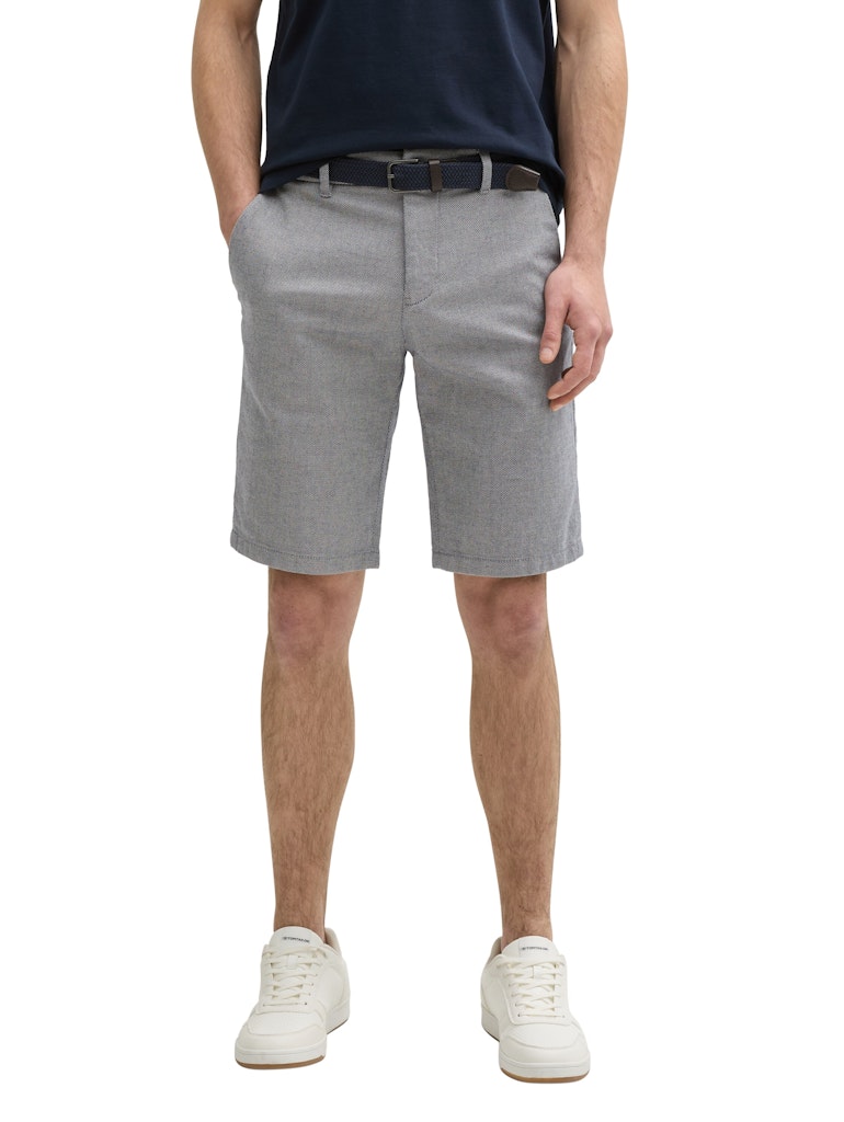 Tom Tailor Herren Hosen White Navy Zig
