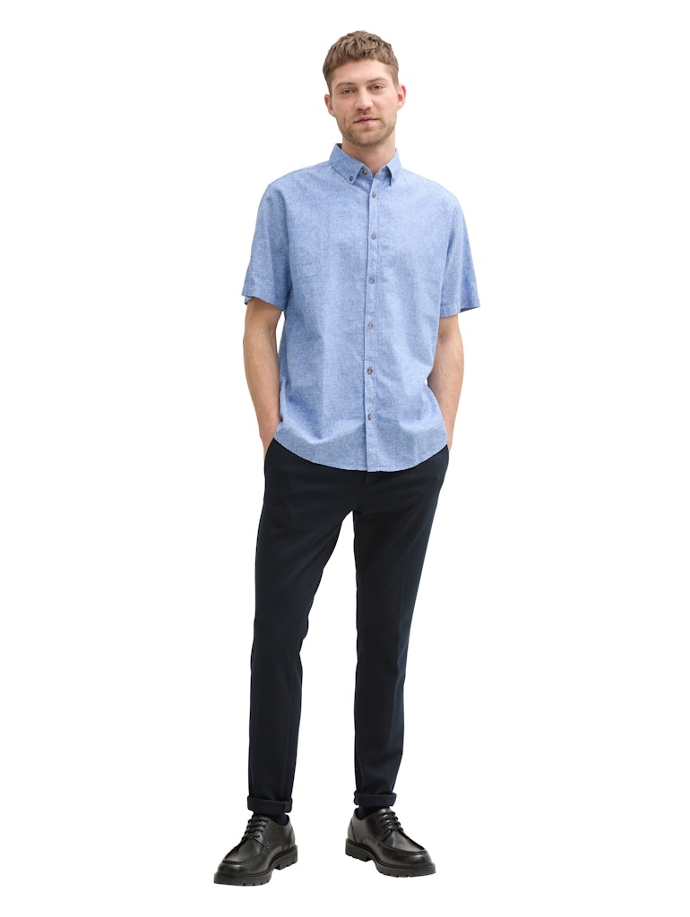 Tom Tailor Herren Hemden kurz Mid Blue Dot De