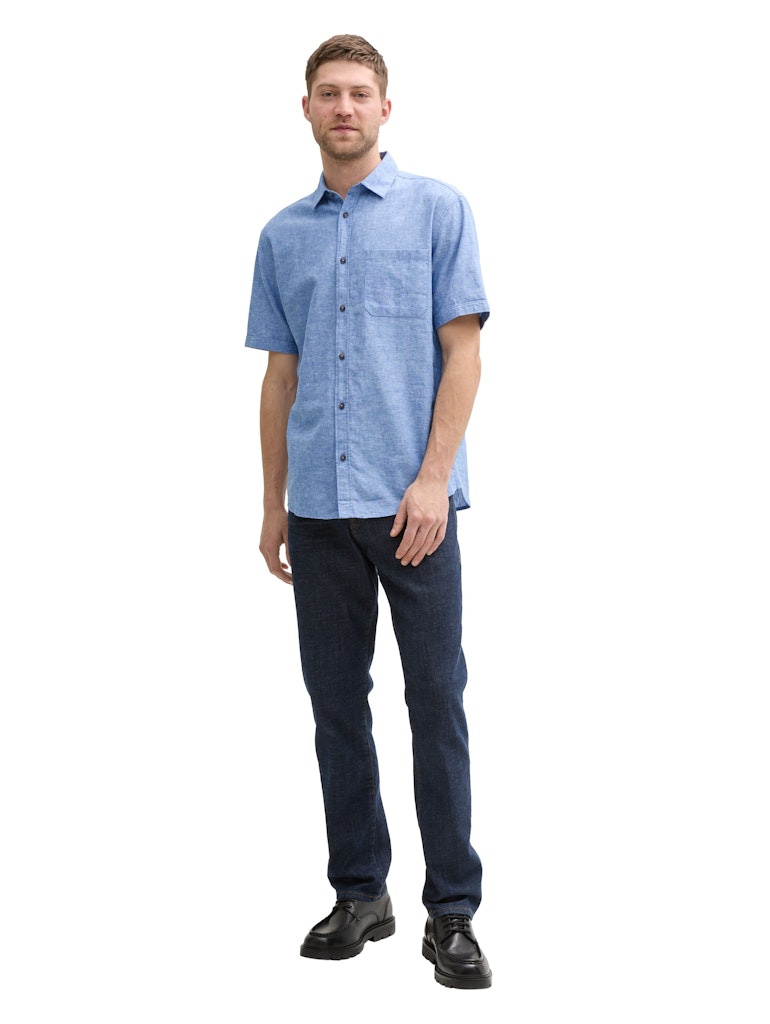 Tom Tailor Herren Hemden kurz Sapphire Blue C