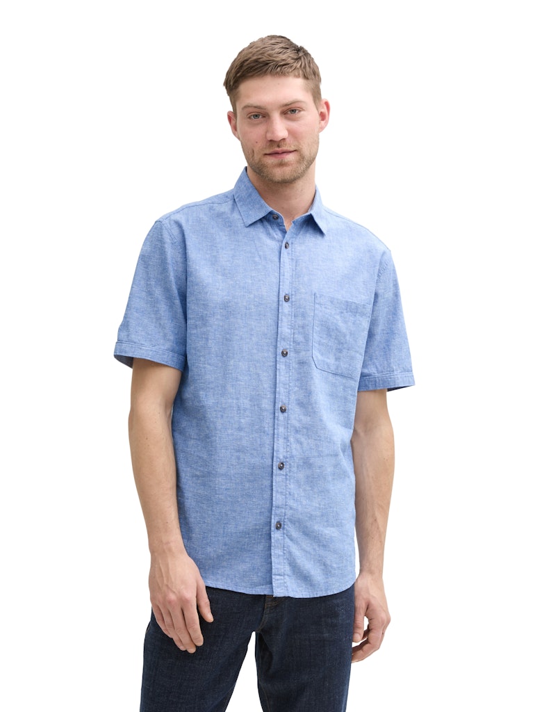 Tom Tailor Herren Hemden kurz Sapphire Blue C