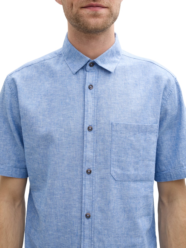 Tom Tailor Herren Hemden kurz Sapphire Blue C