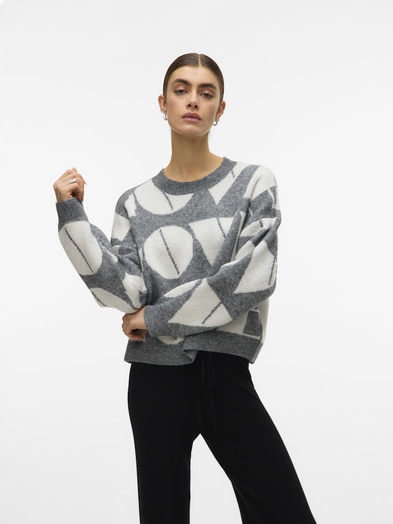 Vero Moda Damen Pullover Medium Grey Mel
