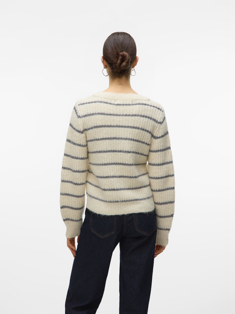 Vero Moda Damen Pullover Birch/Mgm + Sil