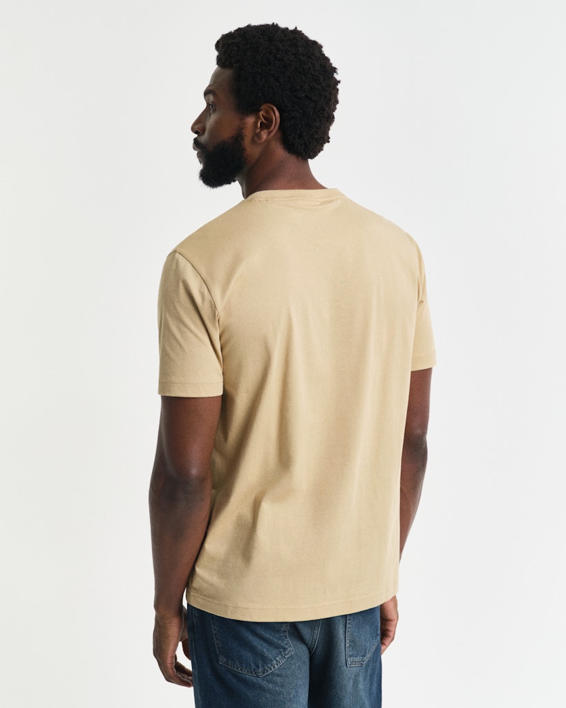 Gant Herren T-Shirts kurz  Oak Beige