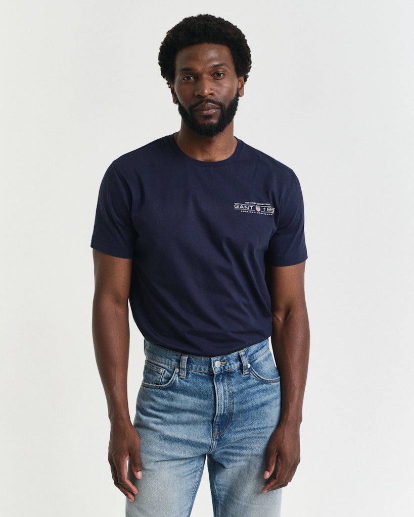 Gant Herren T-Shirts kurz  Evening Blu