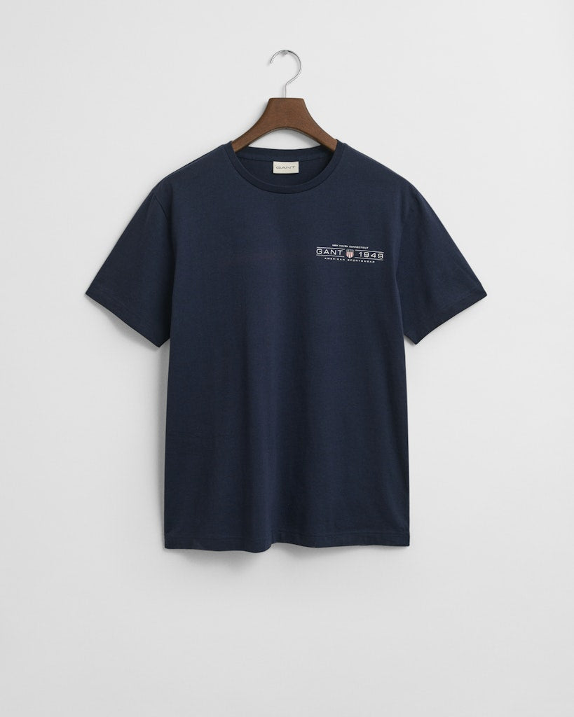 Gant Herren T-Shirts kurz  Evening Blu