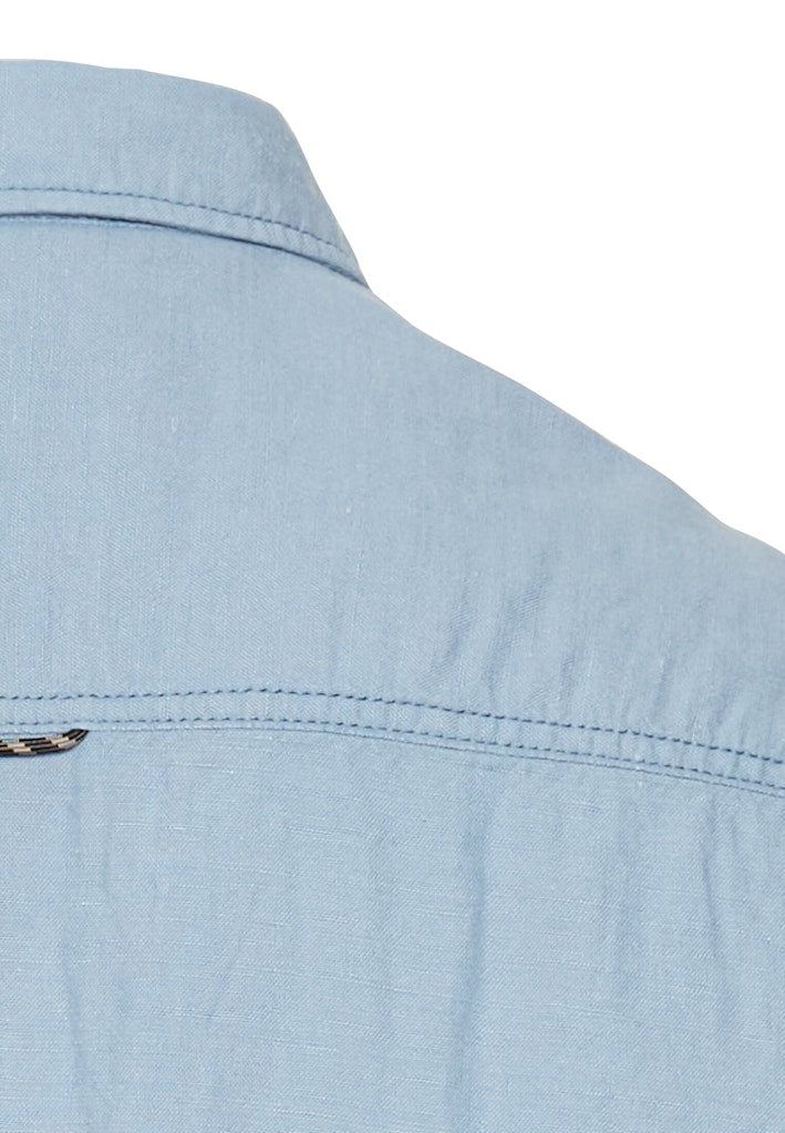 Camel active Herren Hemden kurz  Smoke Blue