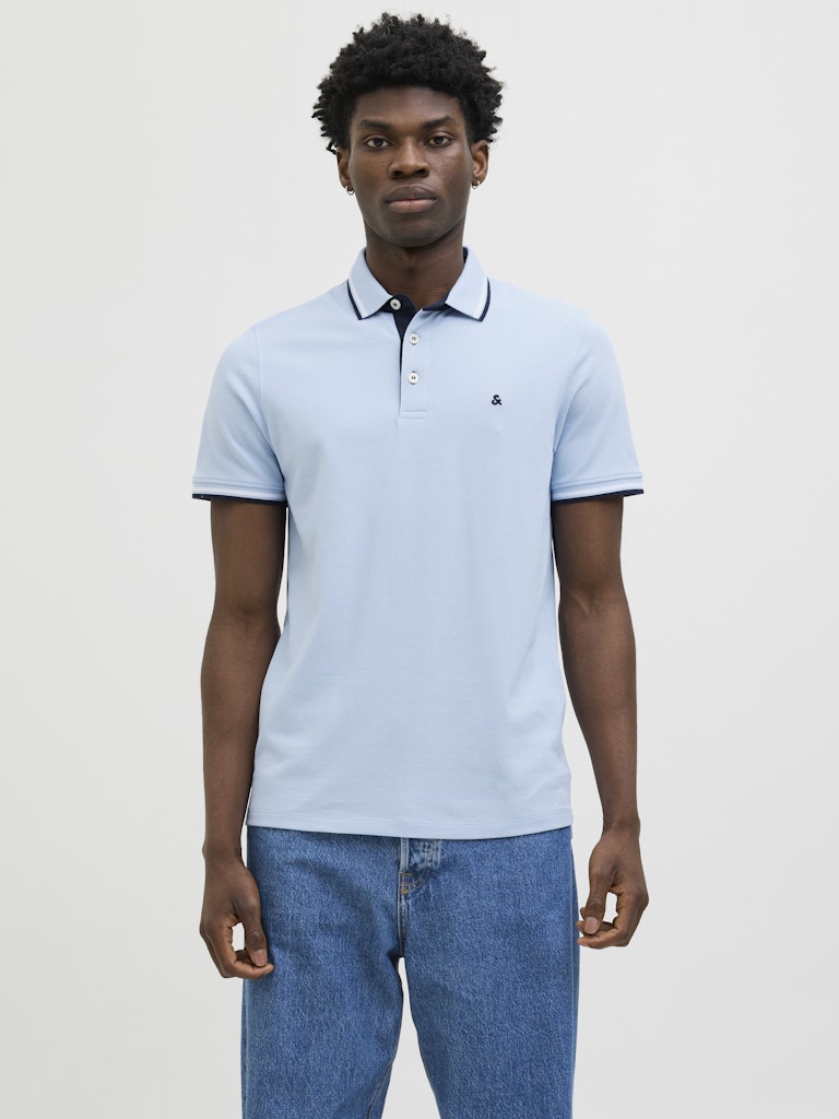 Jack & Jones Herren Polo-Shirts Chambray Blue/P