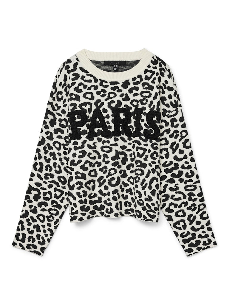 Vero Moda Damen Pullover Birch/W. Black