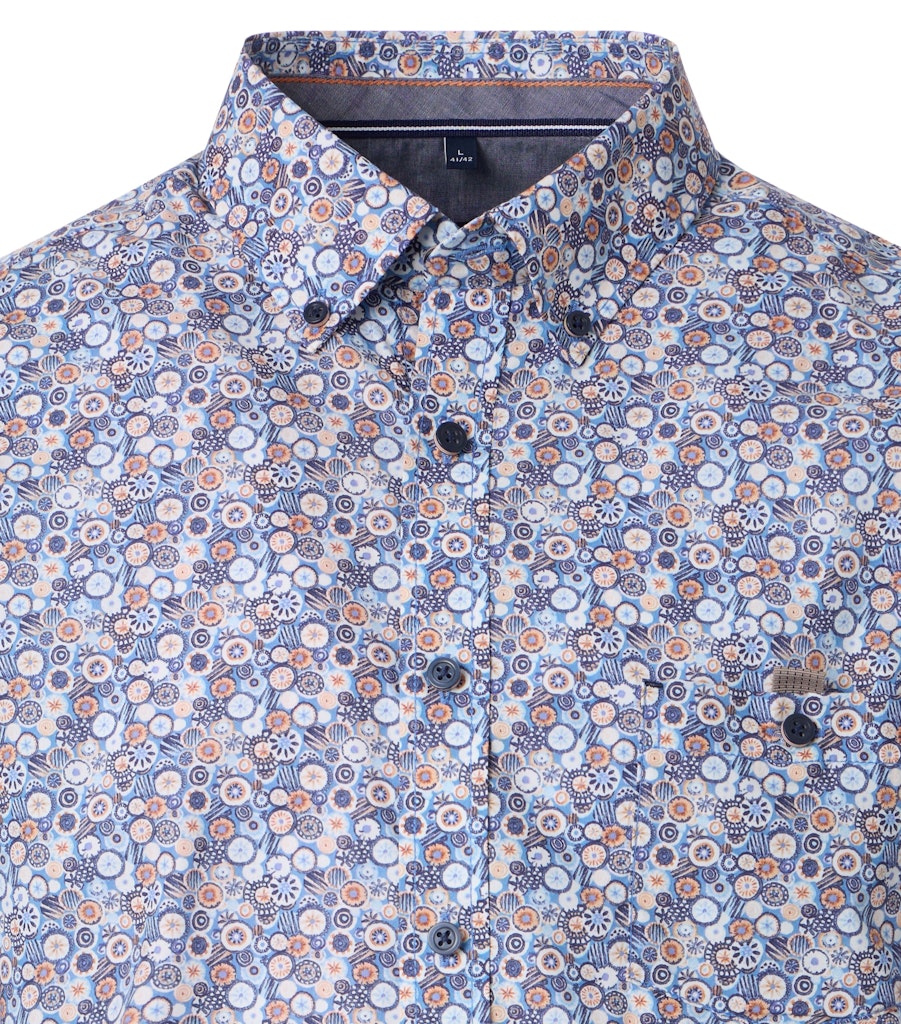 Casa Moda Herren Hemden kurz  Blau