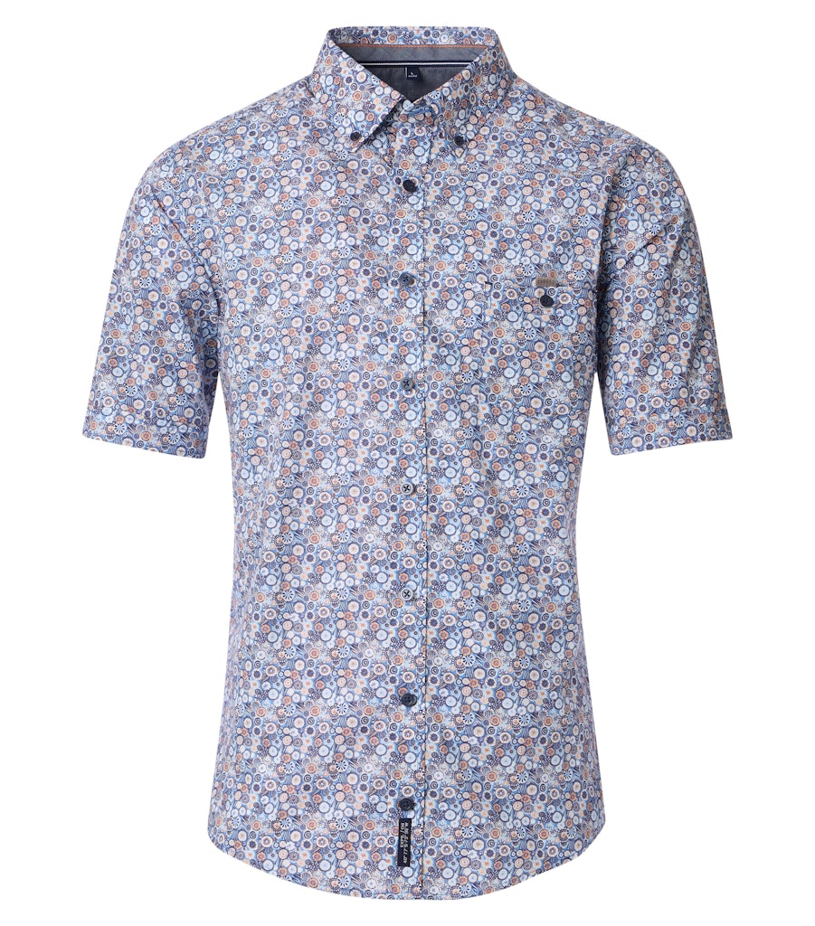 Casa Moda Herren Hemden kurz  Blau