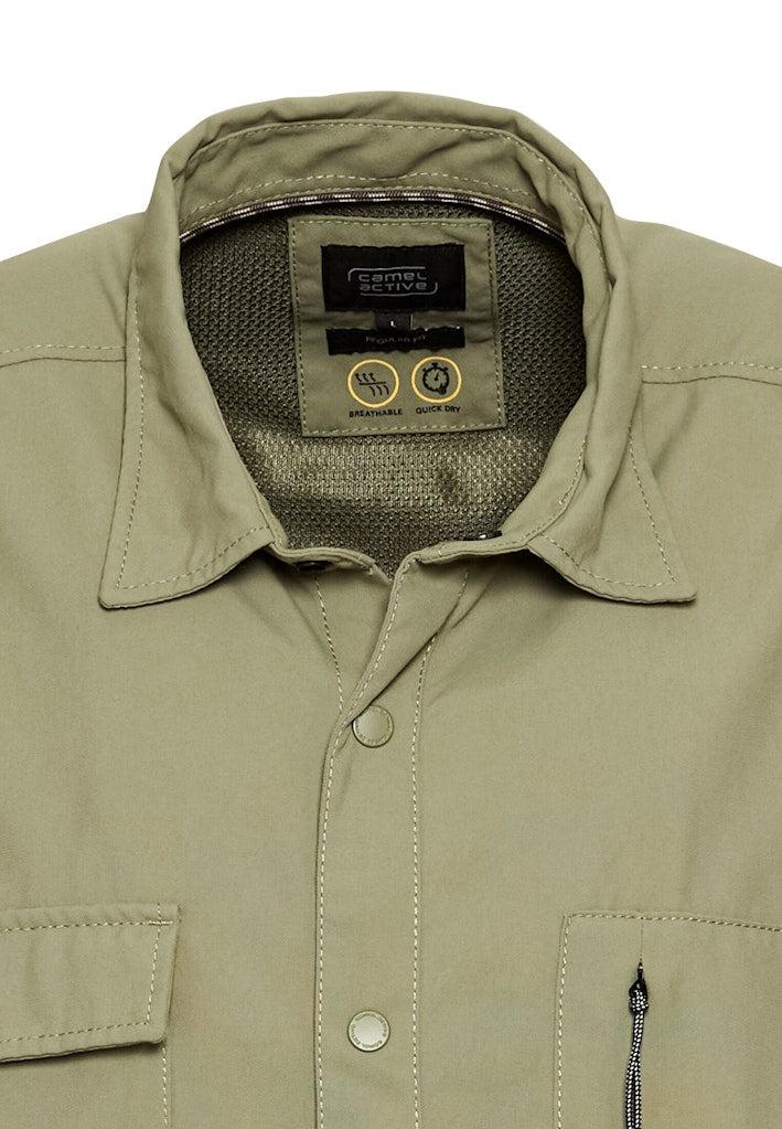 Camel active Herren Hemden kurz  Dusty Khaki