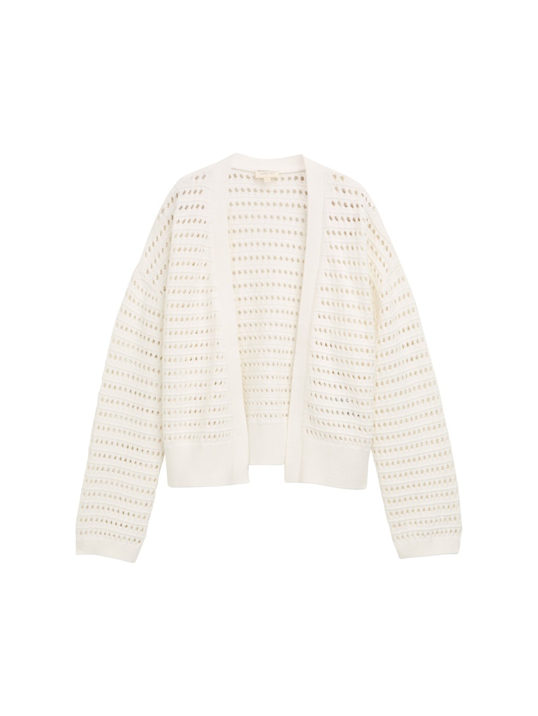 Tom Tailor denim Damen Strickjacken Off White