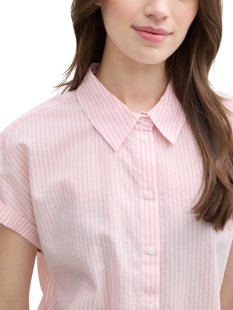 Tom Tailor denim Damen Blusen Rose White Vert