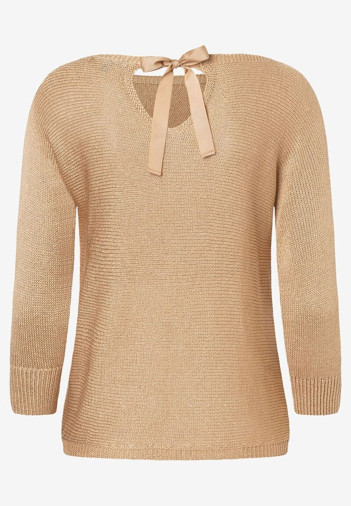 More & More Damen Pullover  Cork Beige