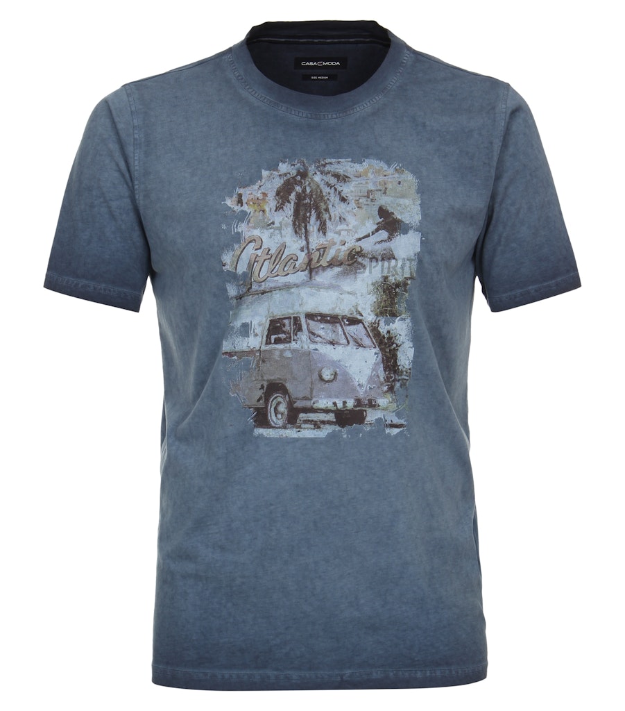 Casa Moda Herren T-Shirts kurz  Blau