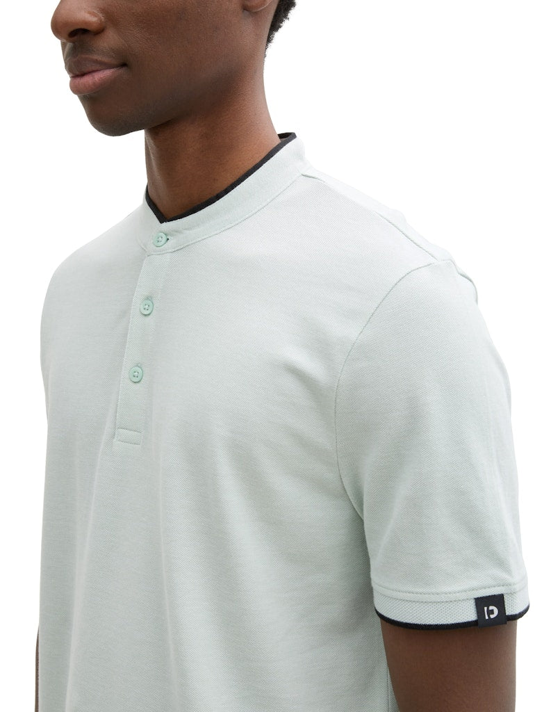 Tom Tailor denim Herren Polo-Shirts Fresh Green Whi