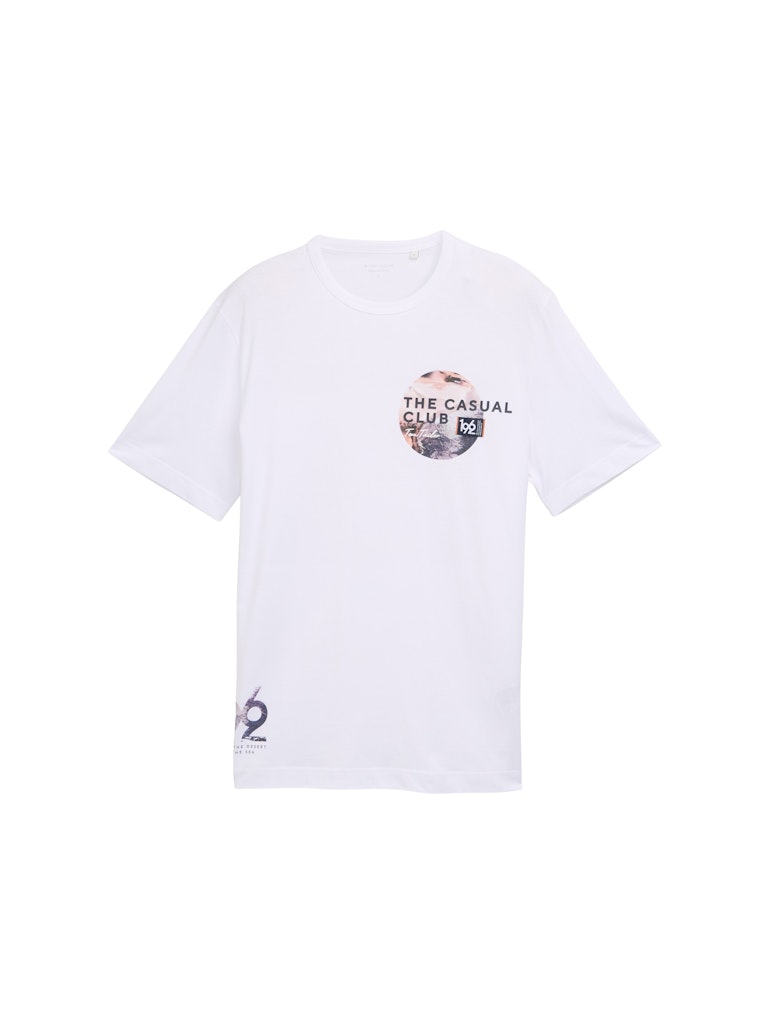 Tom Tailor Herren T-Shirts kurz White
