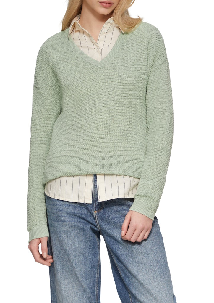 QS by S.Oliver Damen Pullover Blue Green