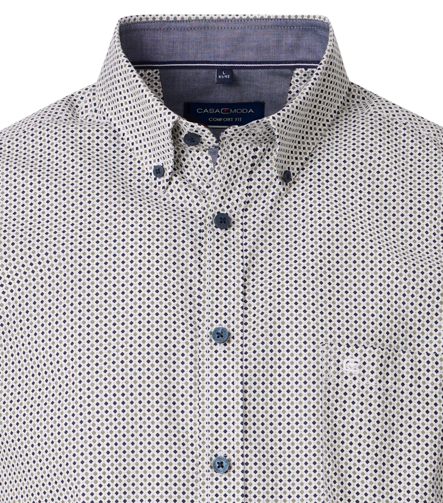 Casa Moda Herren Hemden kurz  Gruen