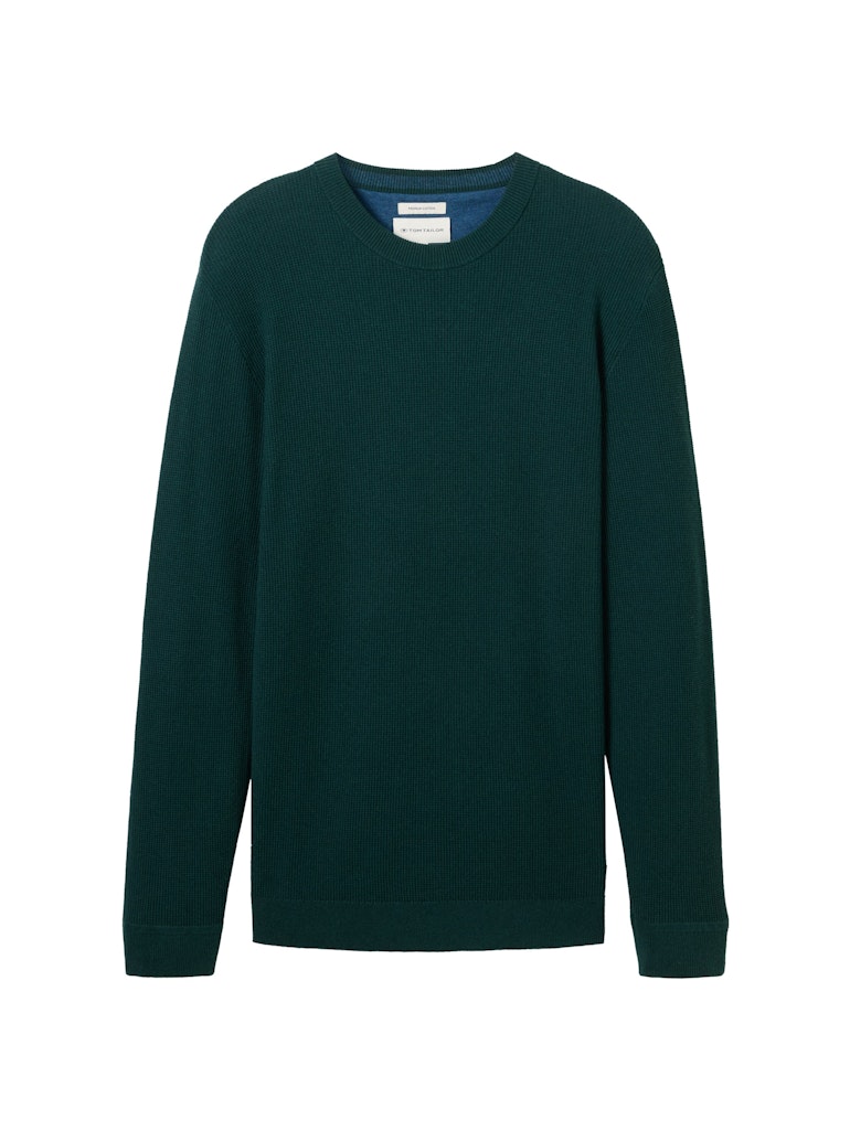 Tom Tailor Herren Pullover Dark Tree Green