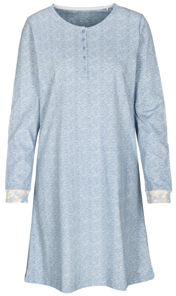 Katag Nachthemd Velvetblue Ecru