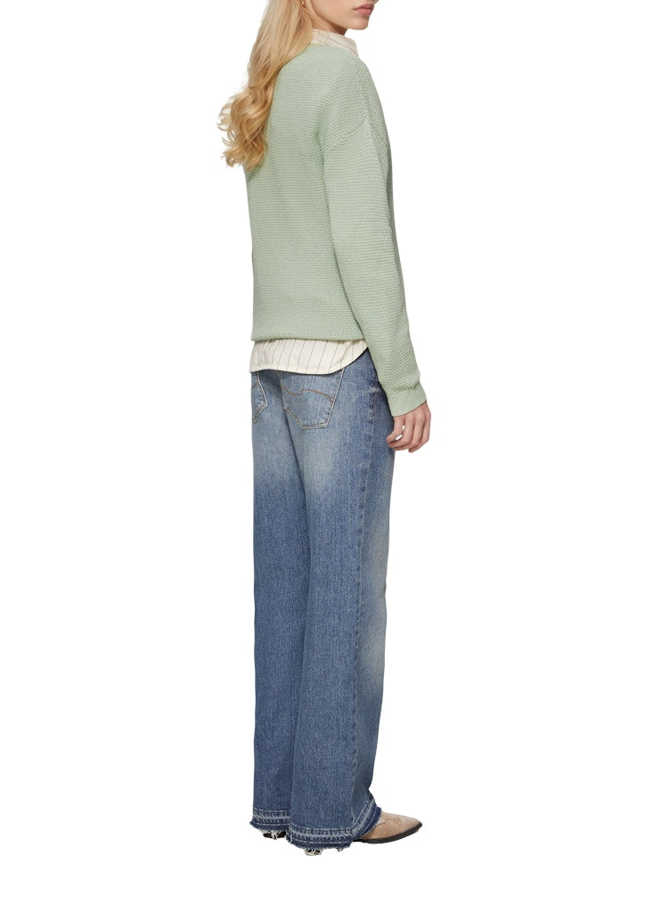 QS by S.Oliver Damen Pullover Blue Green