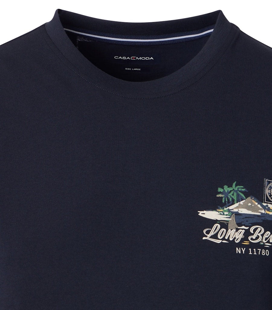 Casa Moda Herren T-Shirts kurz  Blau