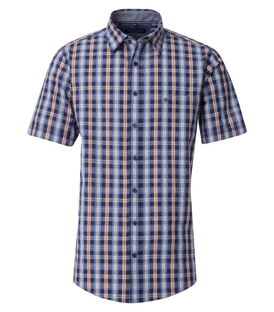 Casa Moda Herren Hemden kurz  Blau