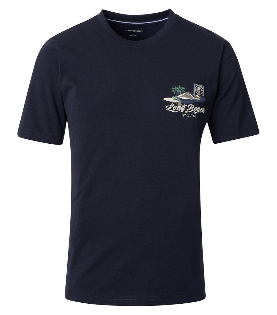 Casa Moda Herren T-Shirts kurz  Blau