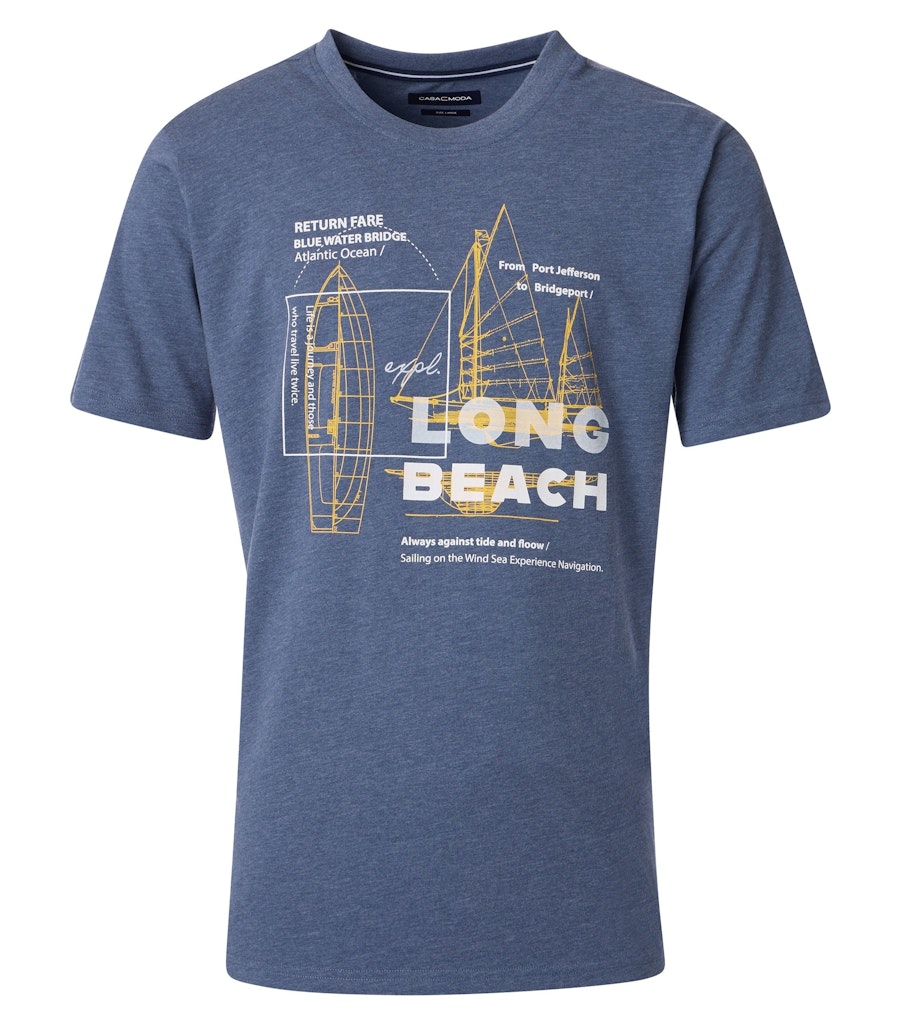 Casa Moda Herren T-Shirts kurz  Blau